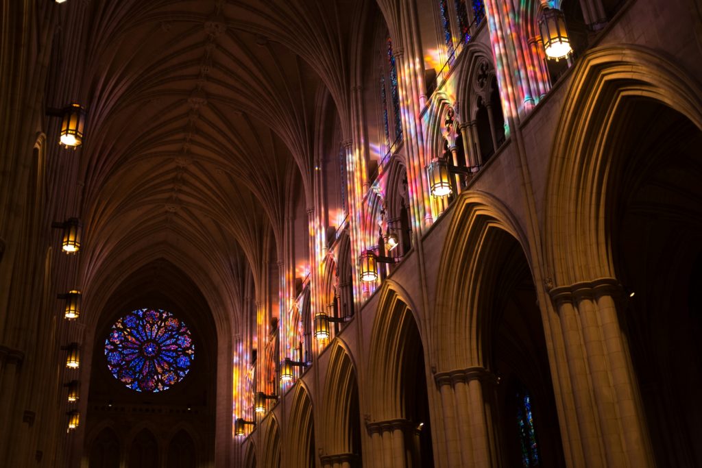 The inside of the US National Cathedral in Washington DC