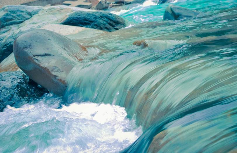 A beautiful green waterfall