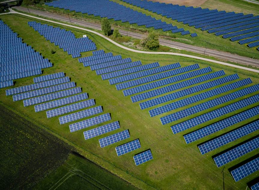 An enormous solar farm 