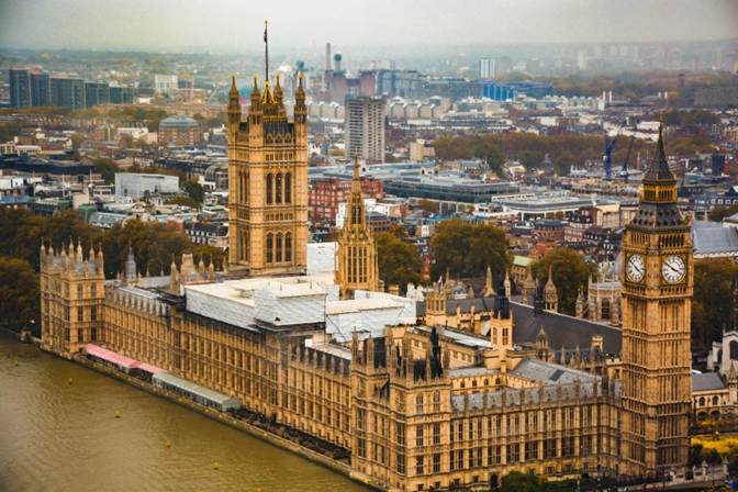 The British Houses of Parliament in London